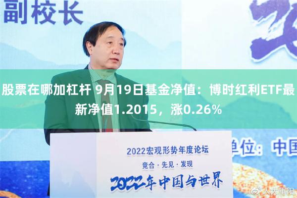 股票在哪加杠杆 9月19日基金净值：博时红利ETF最新净值1.2015，涨0.26%