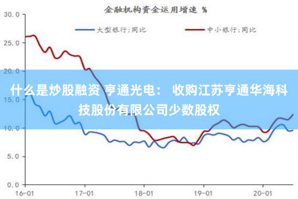 什么是炒股融资 亨通光电： 收购江苏亨通华海科技股份有限公司少数股权