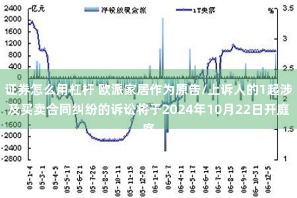 证券怎么用杠杆 欧派家居作为原告/上诉人的1起涉及买卖合同纠纷的诉讼将于2024年10月22日开庭