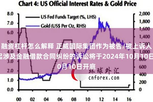 融资杠杆怎么解释 正威国际集团作为被告/被上诉人的1起涉及金融借款合同纠纷的诉讼将于2024年10月10日开庭