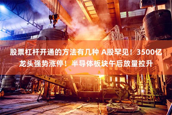股票杠杆开通的方法有几种 A股罕见！3500亿龙头强势涨停！半导体板块午后放量拉升